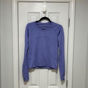 Lululemon Swiftly Lavender Crewneck Long Sleeve Top. Size 8.